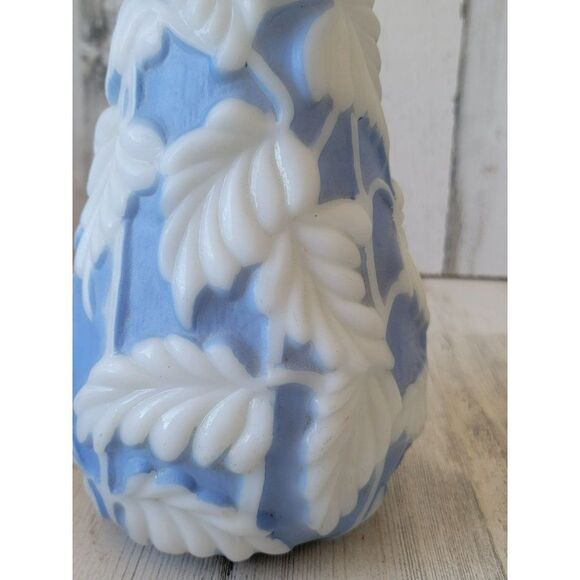 Phoenix philodendron blue glass vase milk‎ leaf home decor - Picture 11 of 12